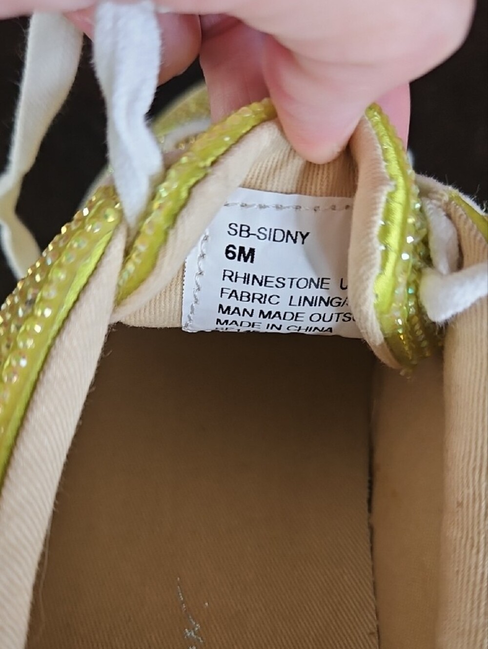Betsey Johnson Sidny Bright Citron Yellow Crystal Embellished Platform Sneakers - Picture 10 of 11